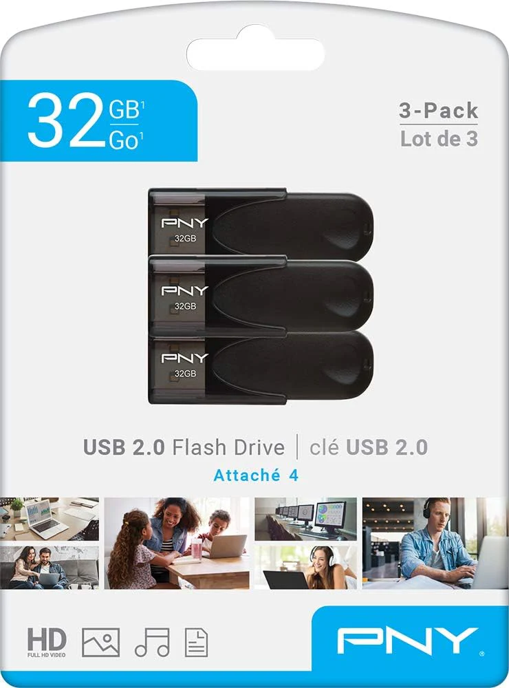 PNY USN 2.0 Flash Drive 32GB - 3 Pack | FD32GATT4KKKX3 - Image 7