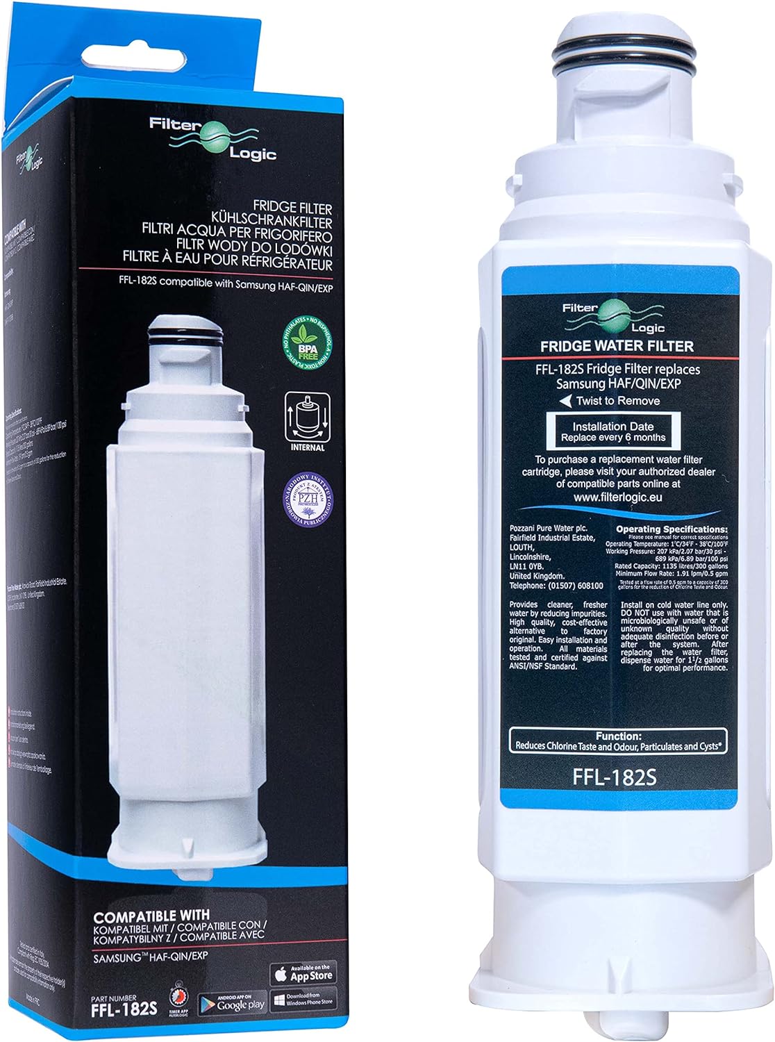 Filter Logic Fridge Water Filter Compatible with Samsung HAF-Qin, DA97-17376B for DA97-08006C Systems | FFL-182S - Image 2