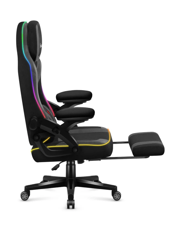 *OPEN BOX* Huzaro Force 4.6 Black Mesh RGB Smart Gaming Chair | FORCE 4.6 BL - Image 2