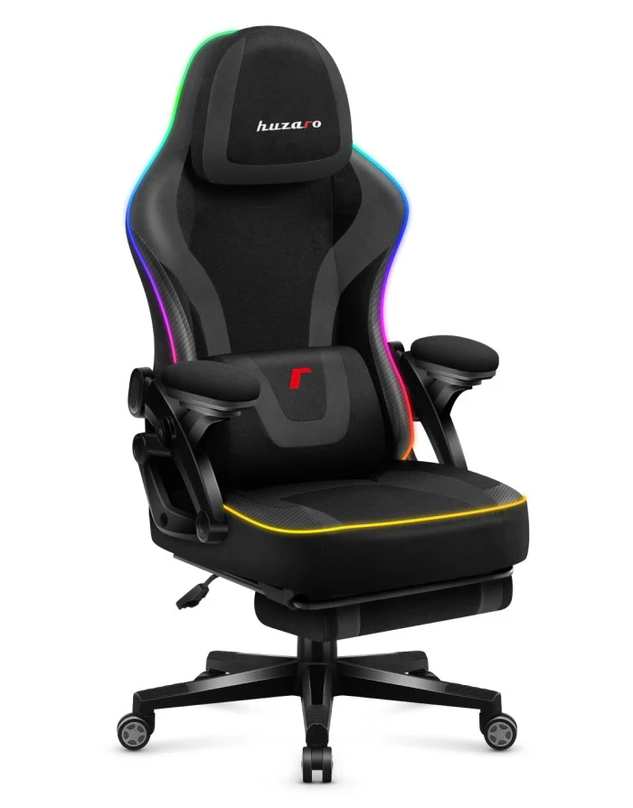 *OPEN BOX* Huzaro Force 4.6 Black Mesh RGB Smart Gaming Chair | FORCE 4.6 BL - Image 4