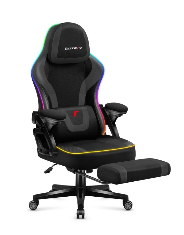 *OPEN BOX* Huzaro Force 4.6 Black Mesh RGB Smart Gaming Chair | FORCE 4.6 BL - Image 5