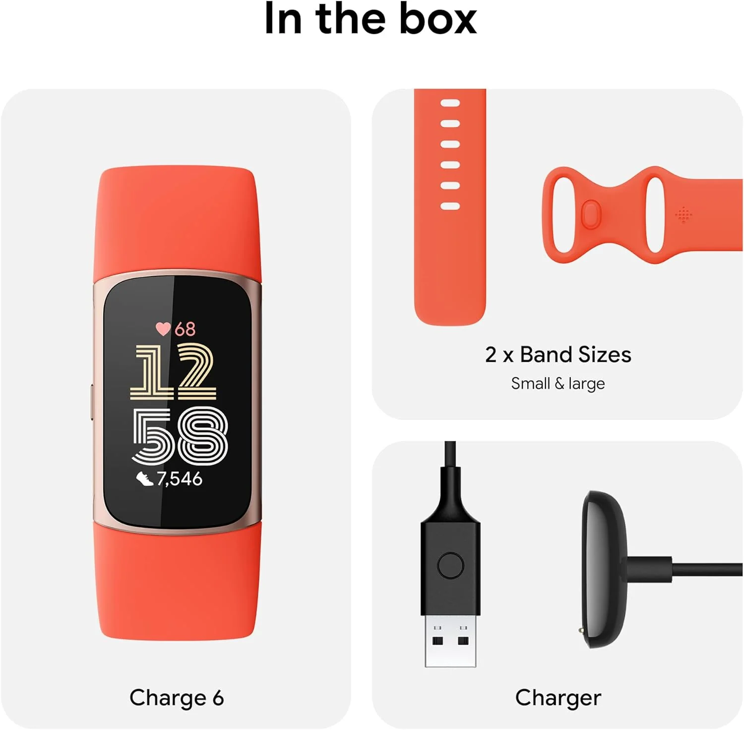Fitbit Charge 6 By Google - Coral/Gold || GA05184-GB - Image 9