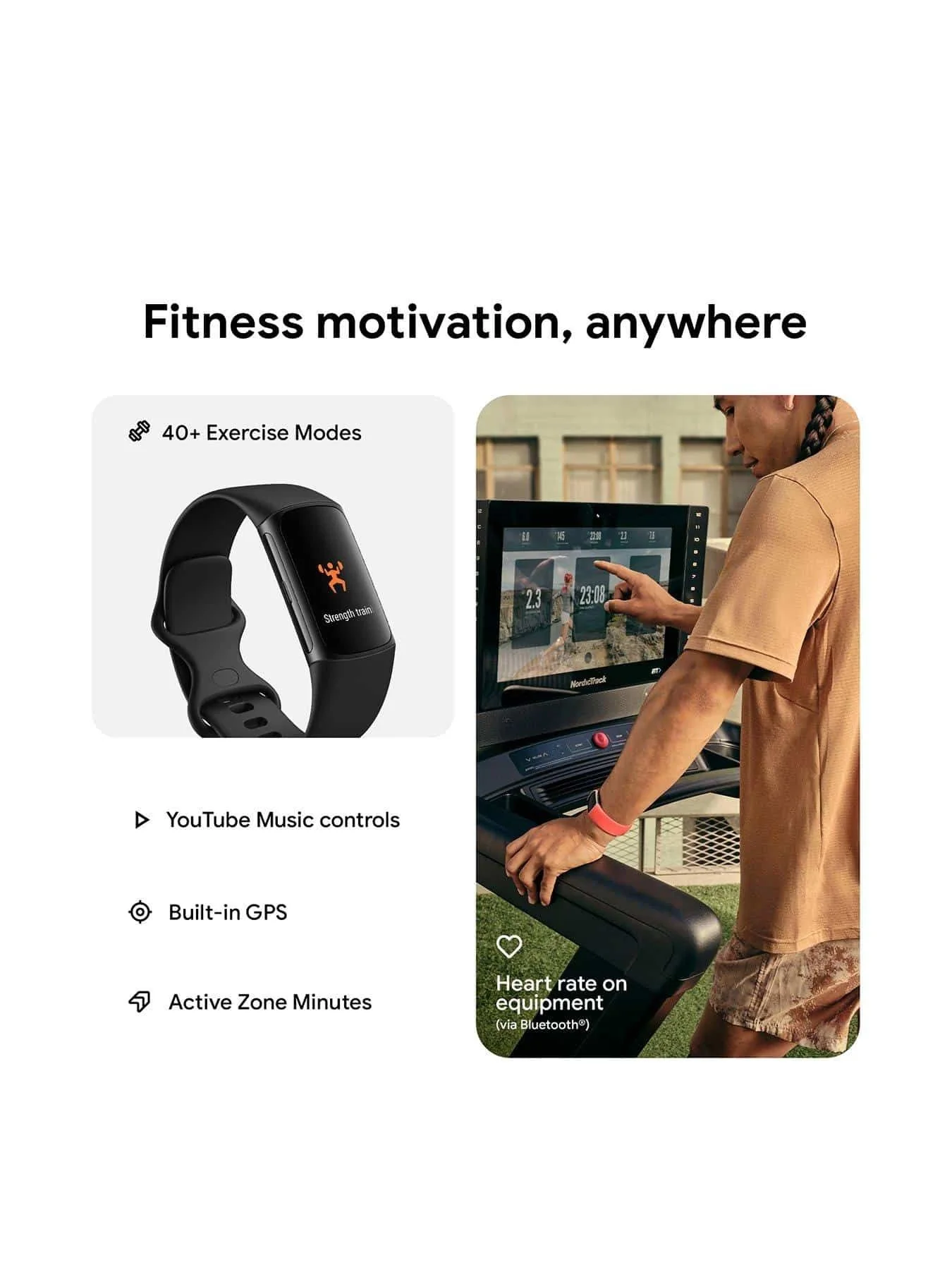Fitbit Charge 6 By Google - Silver/Porcelain | GA05185-GB - Image 6
