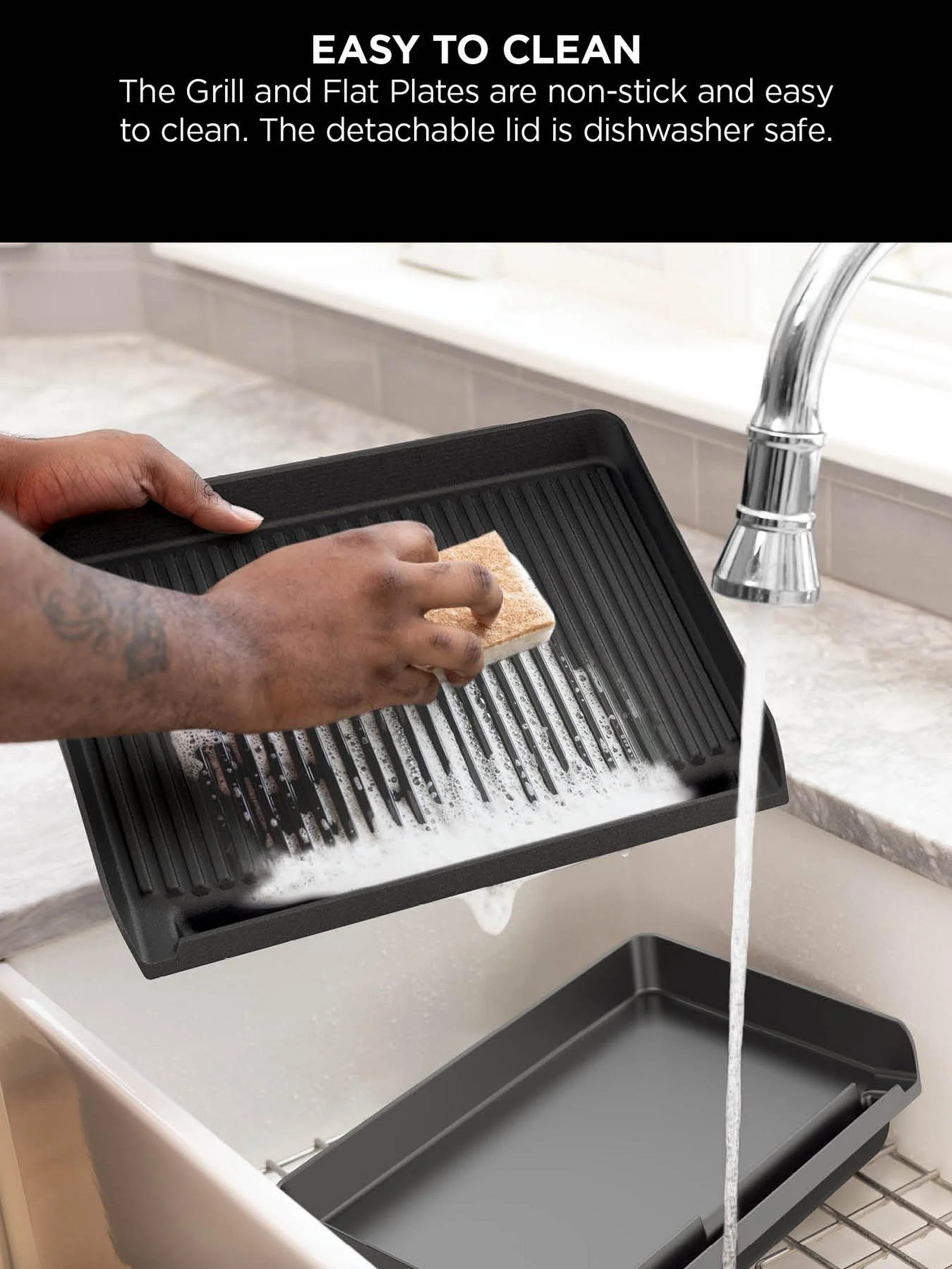 NINJA Sizzle Low Smoke Indoor Grill & Flat Plate | GR101UK - Image 8