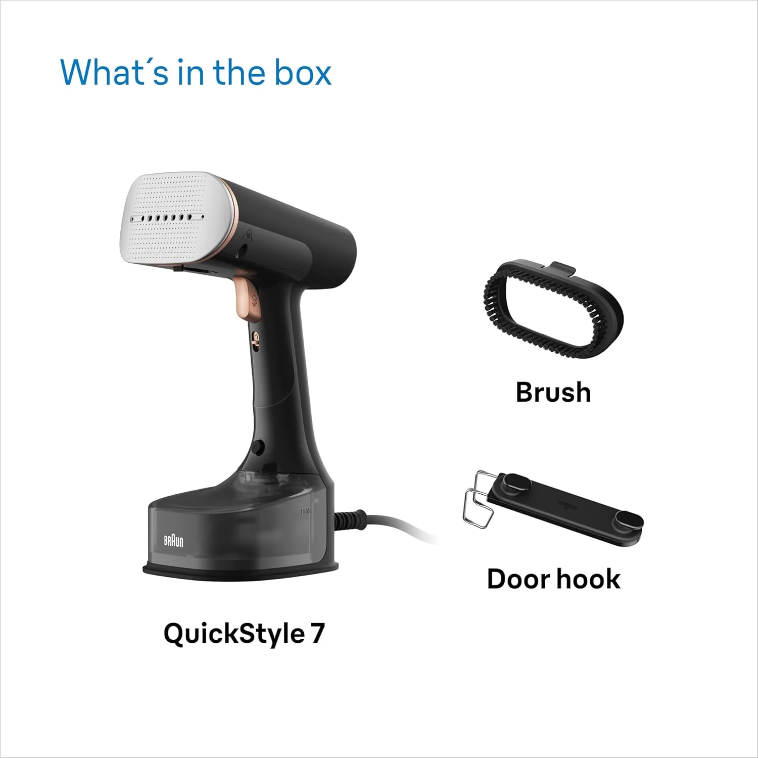 Braun QuickStyle 7 Garment Steamer - Black & Copper | GS7077BK - Image 4