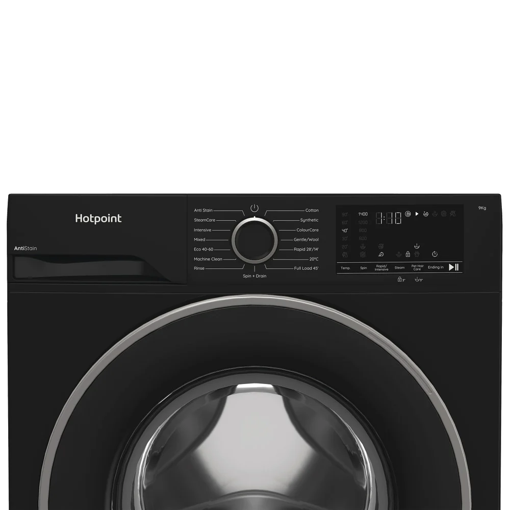 *OPEN BOX* Hotpoint 9Kg Anti-Stain Washing Machine - Black | H 91B ANTI STAIN IR - Image 5