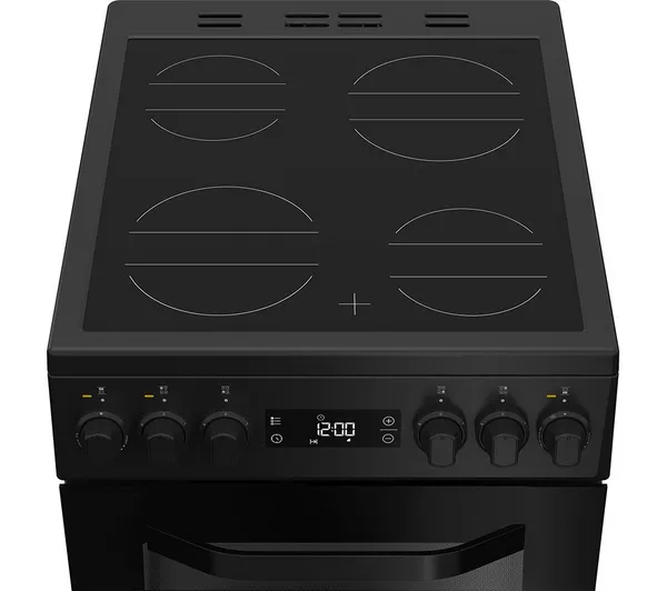 Hotpoint 50cm Freestanding Electric Double Cooker with Ceramic Hob β Black | HDE5VDCB - Image 3