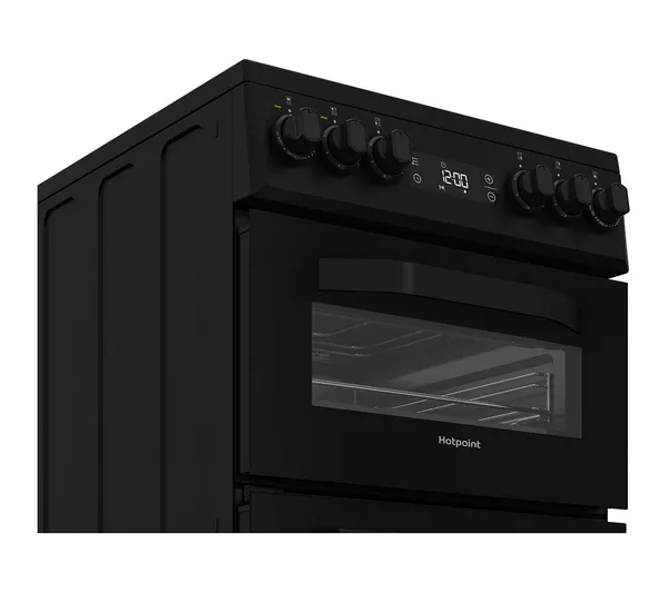 Hotpoint 50cm Freestanding Electric Double Cooker with Ceramic Hob β Black | HDE5VDCB - Image 5