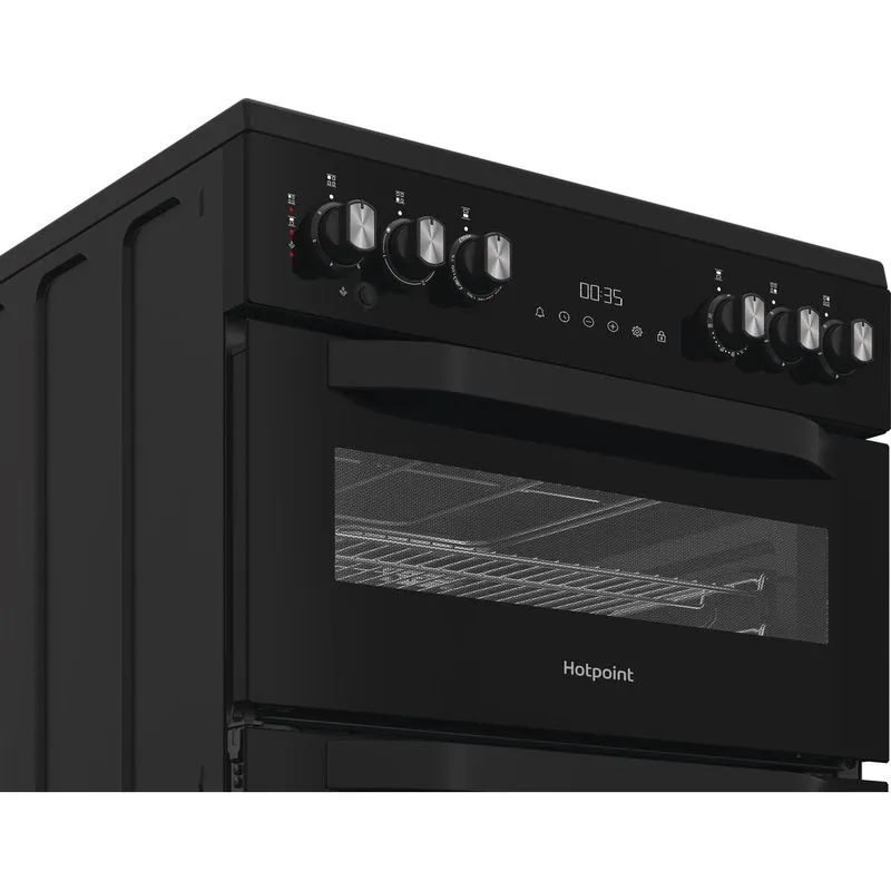 Hotpoint 60cm Freestanding Electric Double Cooker with Air Fryer | HDE6VDCASB1 - Image 3