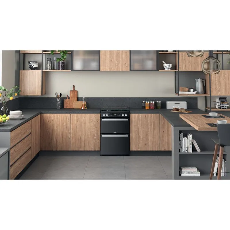 *OPEN BOX* Hotpoint 60cm Dual Fuel Cooker - Black || HDM67G8CCB/UK - Image 3