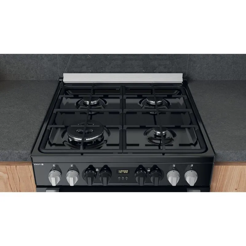 *OPEN BOX* Hotpoint 60cm Dual Fuel Cooker - Black || HDM67G8CCB/UK - Image 4
