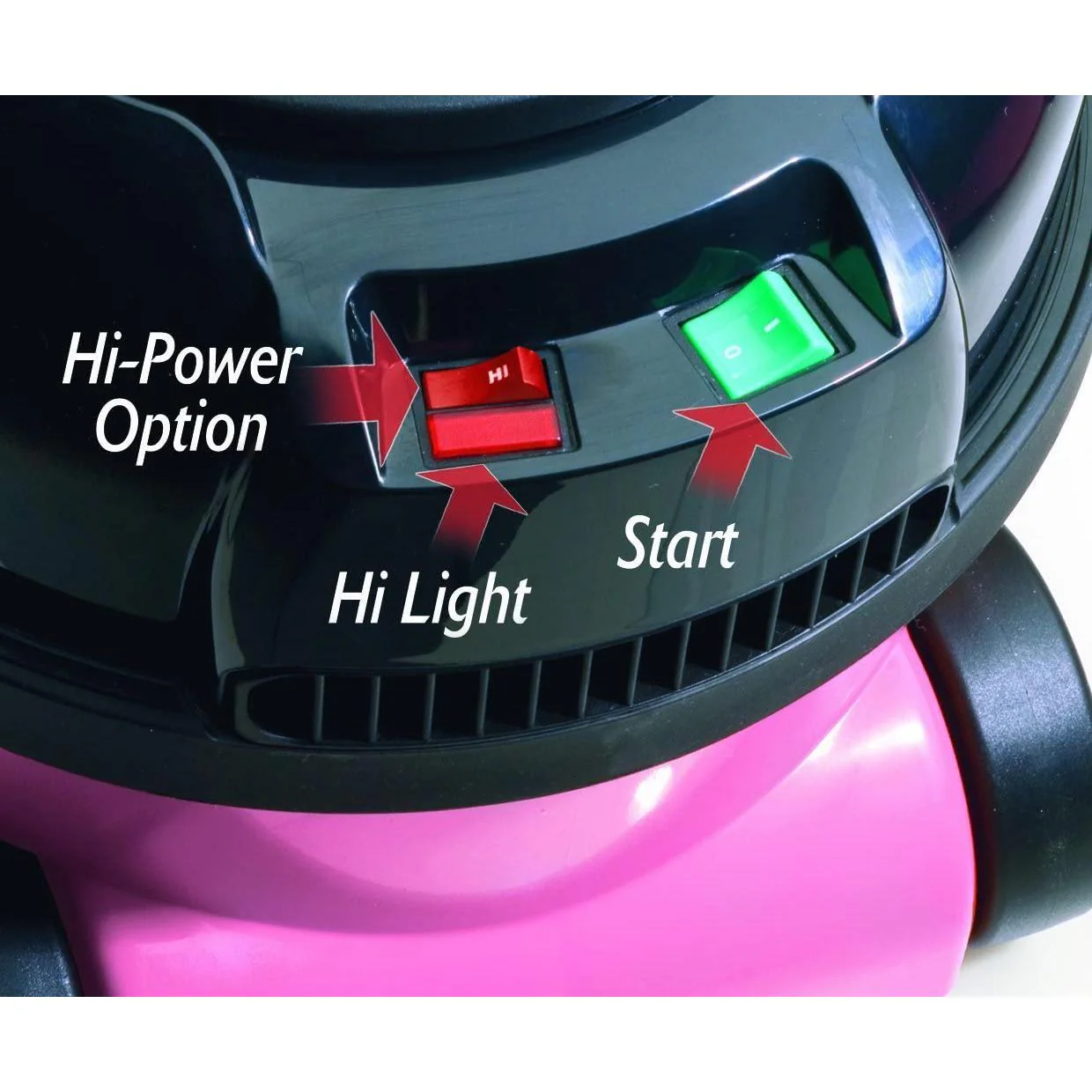 Hetty Bagged Cylinder Hoover Vacuum Cleaner, Pink | HET200 - Image 4