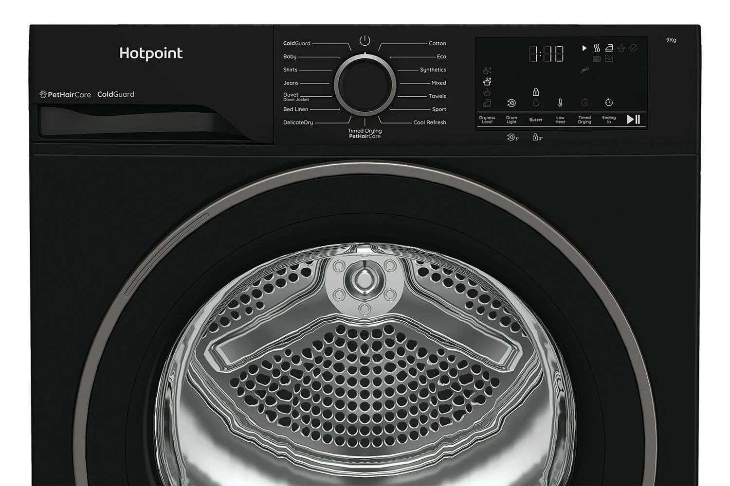 Hotpoint 9kg Freestanding Heat Pump Tumble Dryer with ColdGuard Technology - Black | HHDD90BBIRE - Image 9