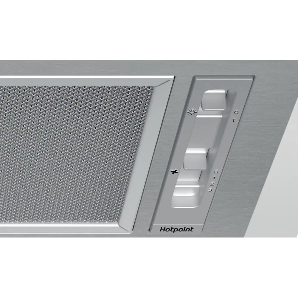 Hotpoint 53cm Canopy Cooker Hood - Stainless Steel | PCT64FLSS - Image 2