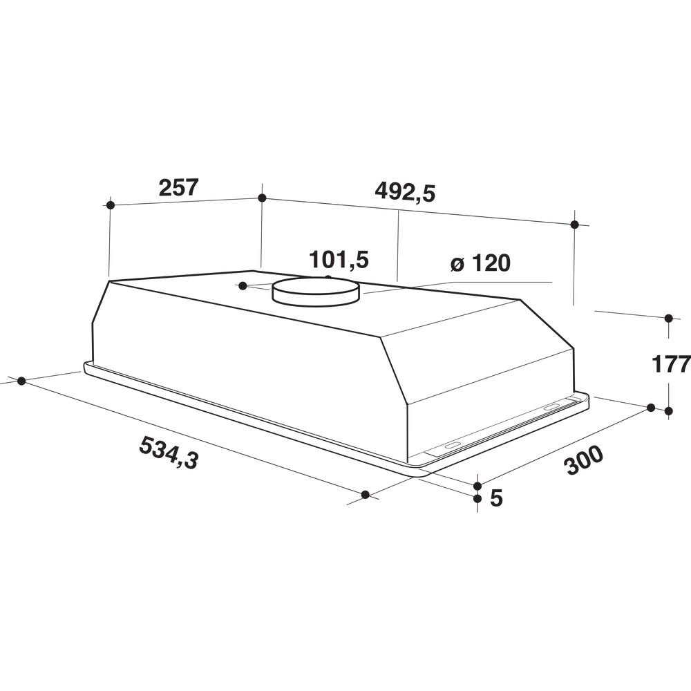 Hotpoint 53cm Canopy Cooker Hood - Stainless Steel | PCT64FLSS - Image 5