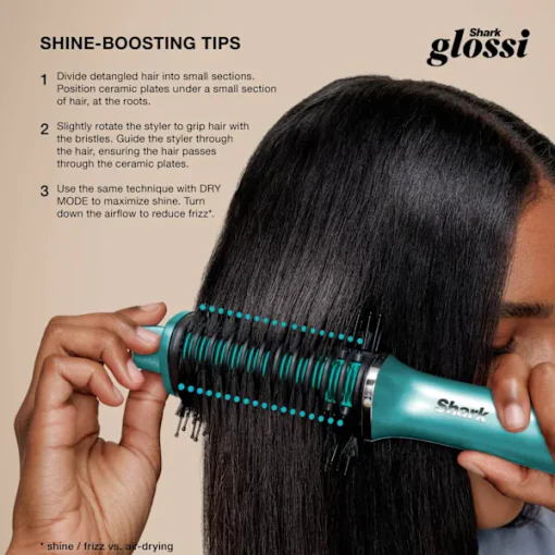 Shark Glossi Hot Brush + Air Glosser - Juniper Blue | HT302UKTL - Image 13