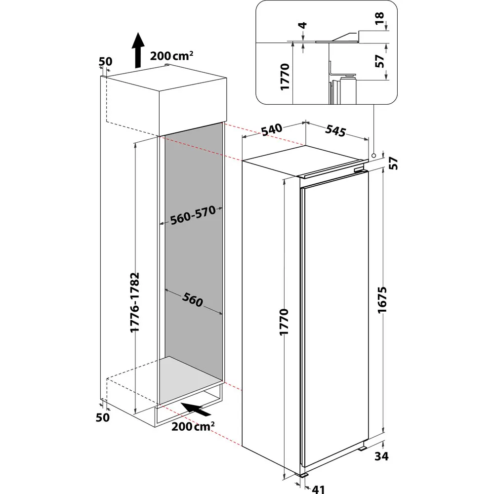 *OPEN BOX* HOTPOINT Integrated Low Frost Tall Fridge with Ice Box | HTSD184011A1 - Image 13