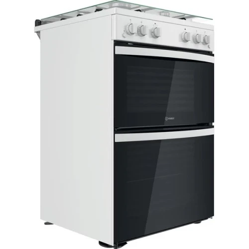*OPEN BOX* Indesit Gas Cooker With Double Oven and Glass Lid - White | ID67GOMCW/UK - Image 3