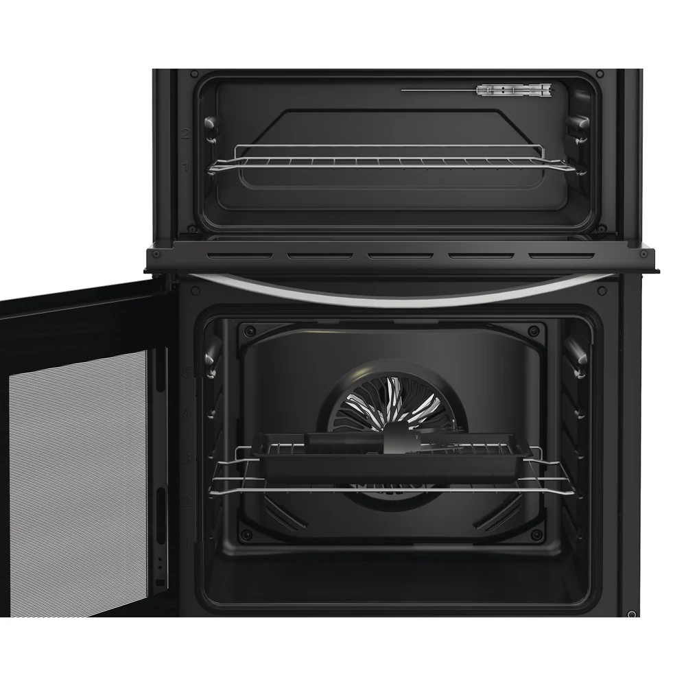 Indesit 60cm Electric freestanding Double Cooker with Ceramic Hob - Black | IDE6VMB - Image 4