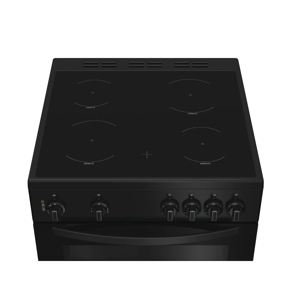 Indesit 60cm Electric freestanding Double Cooker with Ceramic Hob - Black | IDE6VMB - Image 6