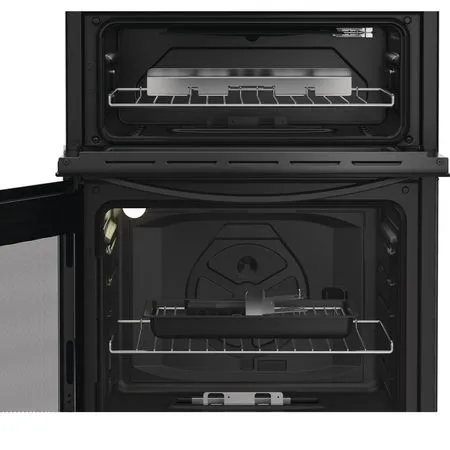 INDESIT 60cm Gas Double Cooker - Black | IDG6GB - Image 3