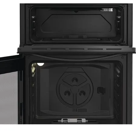 INDESIT 60cm Gas Double Cooker - Black | IDG6GB - Image 5