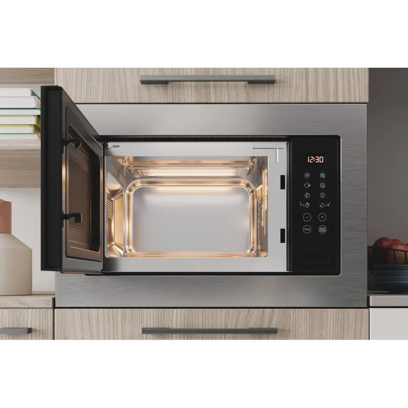 *OPEN BOX* Indesit Integrated Microwave Oven & Grill in St/Steel 25L 900W | MWI125GXUK - Image 6