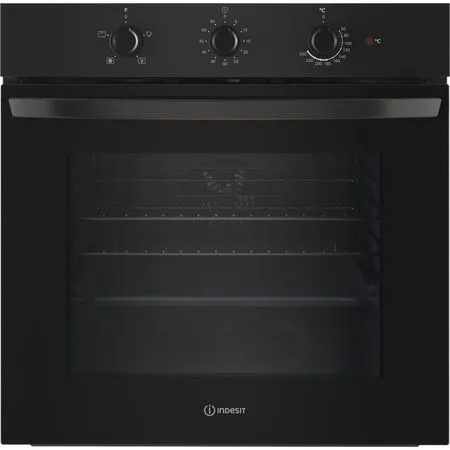 Indesit Click&Clean IO 233 B UK Electric Single Fan Oven - Black | IO233BUK