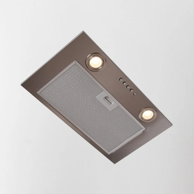 LUXAIR 52cm Canopy Hood in Stainless Steel with 2 x LED Spot Lights and Push Button Controls || LA-52-CAN-SS-PLUS