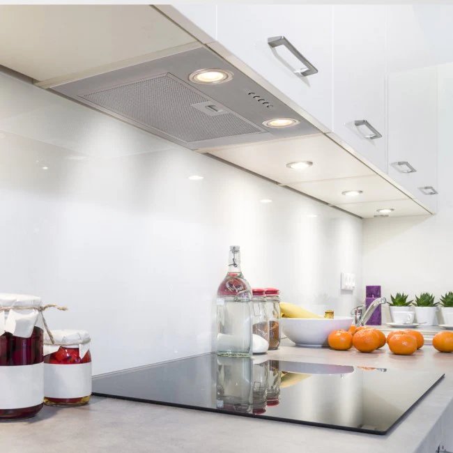 LUXAIR 52cm Canopy Hood in Stainless Steel with 2 x LED Spot Lights and Push Button Controls || LA-52-CAN-SS-PLUS - Image 6