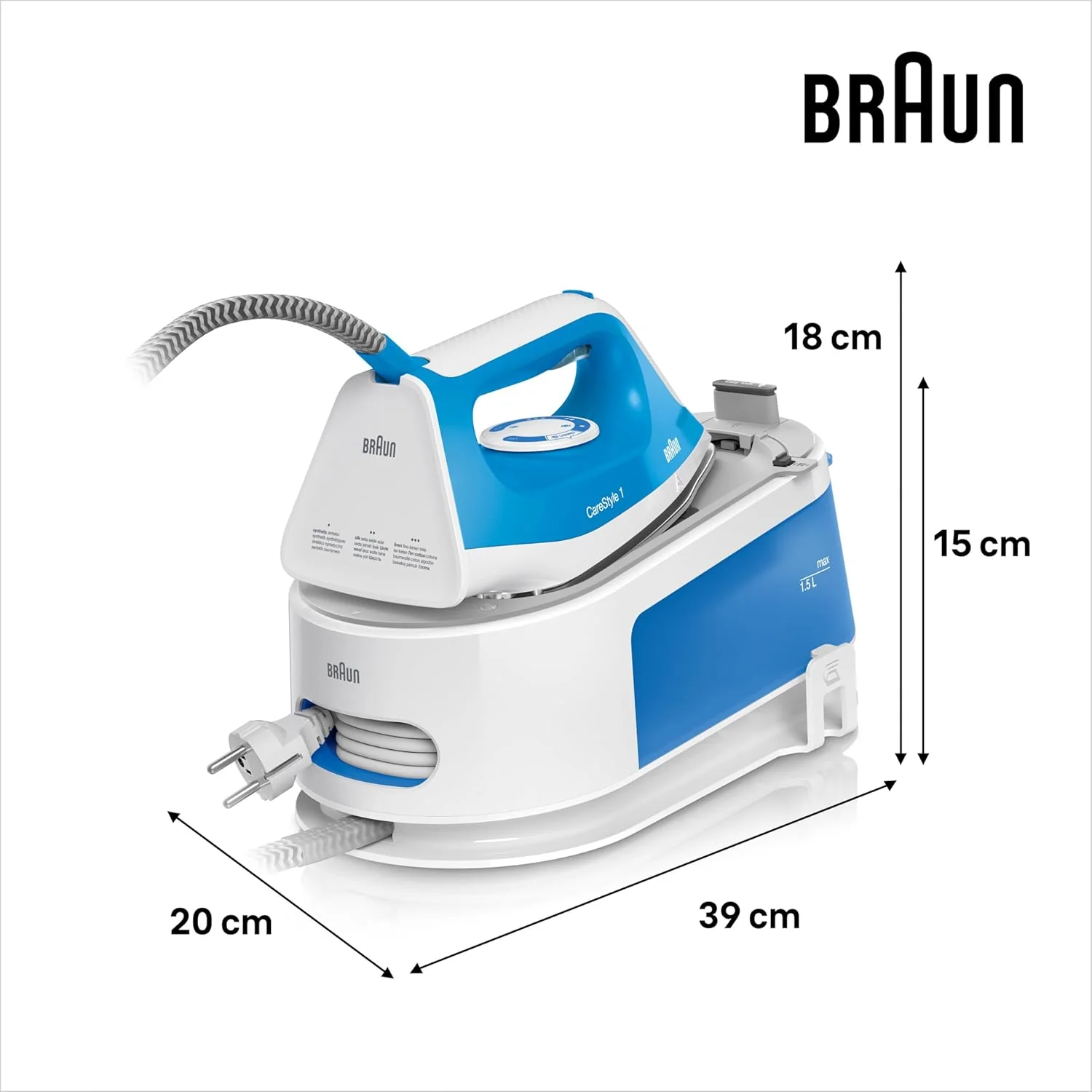 Braun CareStyle 1 Steam Generator Iron - White/Blue | IS1012BL - Image 3
