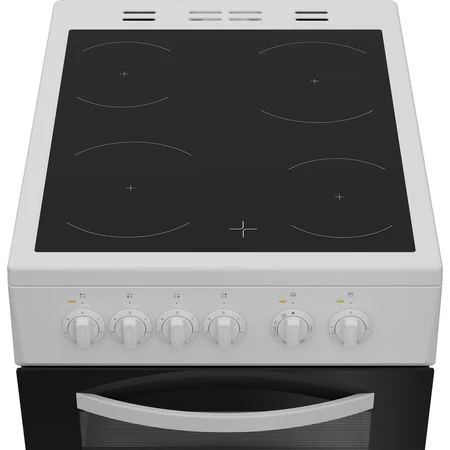 Indesit 50cm Electric feestanding double cooker with Ceramic Hob - White | ITE5VMW - Image 6