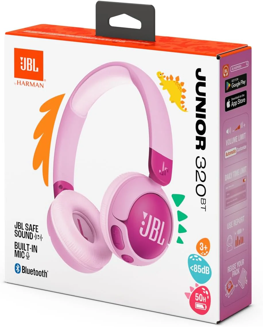 JBL Junior 320BT On-Ear Wireless Kids Headphones - Purple | JBLJR320BTPUR - Image 3