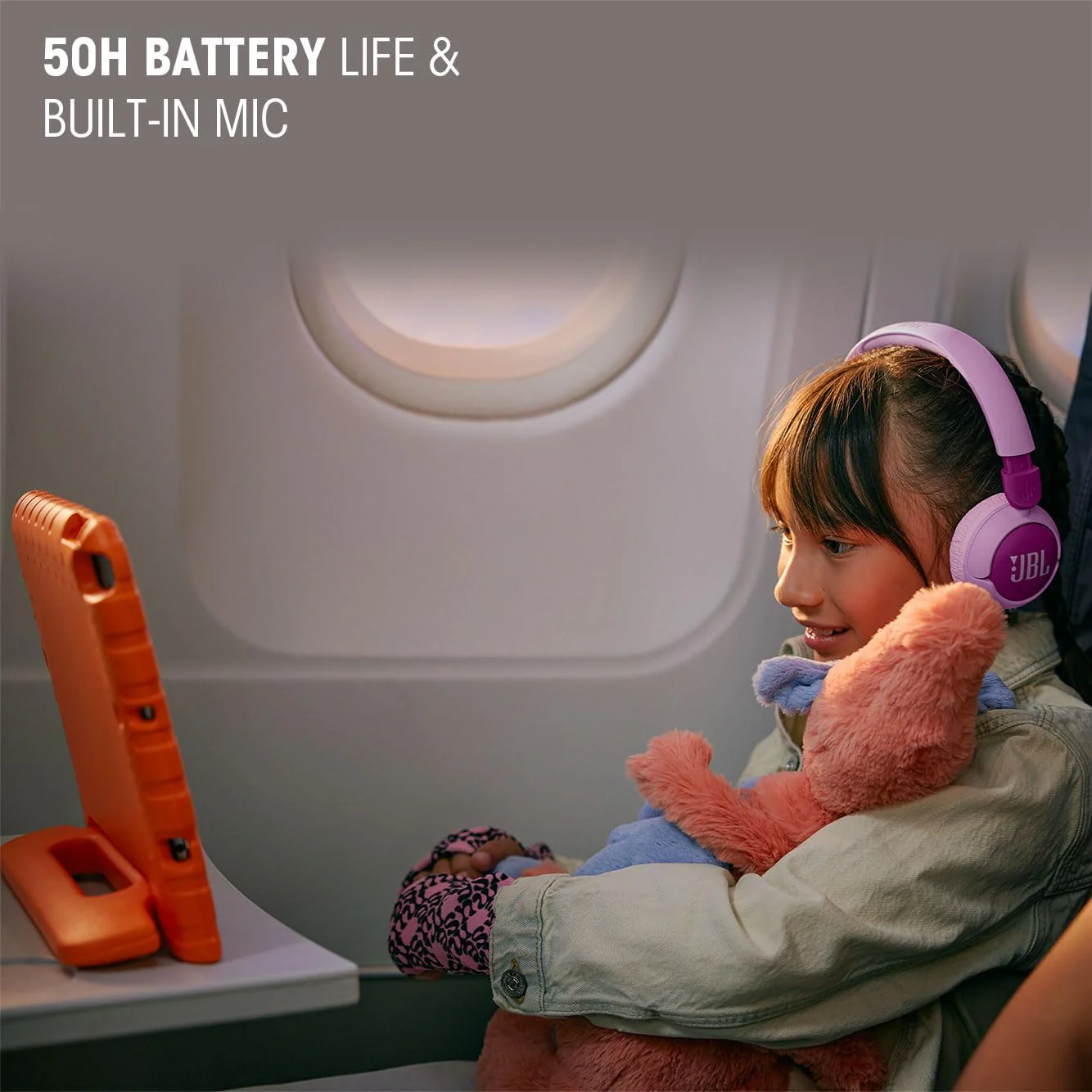 JBL Junior 320BT On-Ear Wireless Kids Headphones - Purple | JBLJR320BTPUR - Image 4