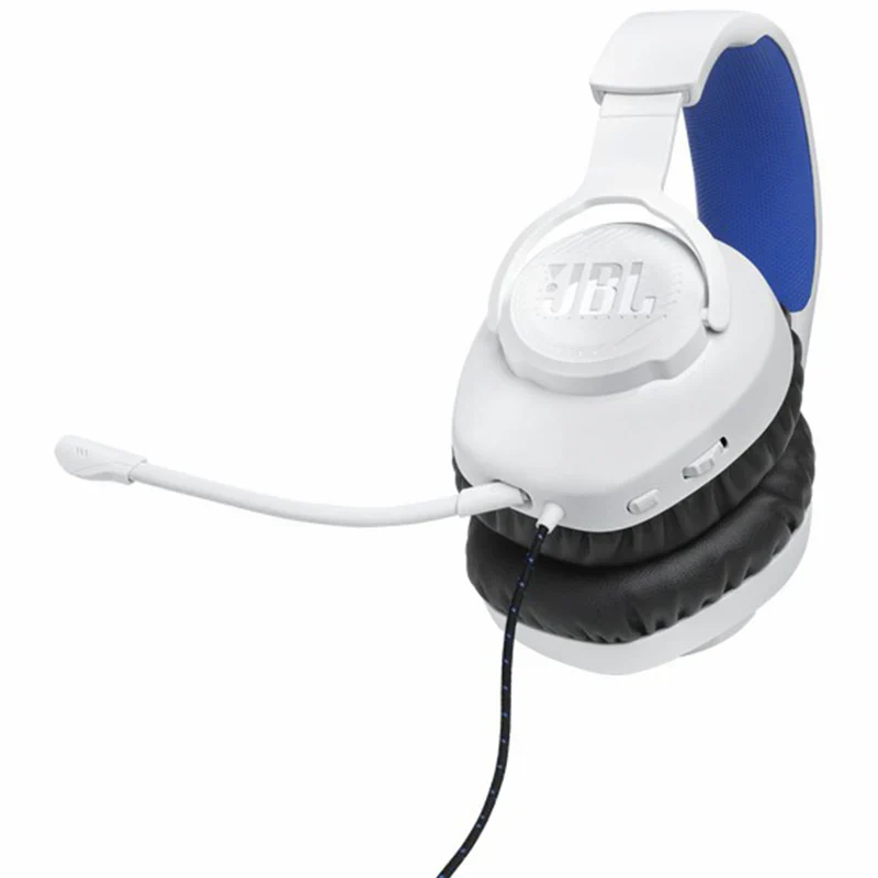 JBL Quantum Driver Over-Ear Wired Gaming Headset - White&Blue | JBLQ100PWHTBLU - Image 9