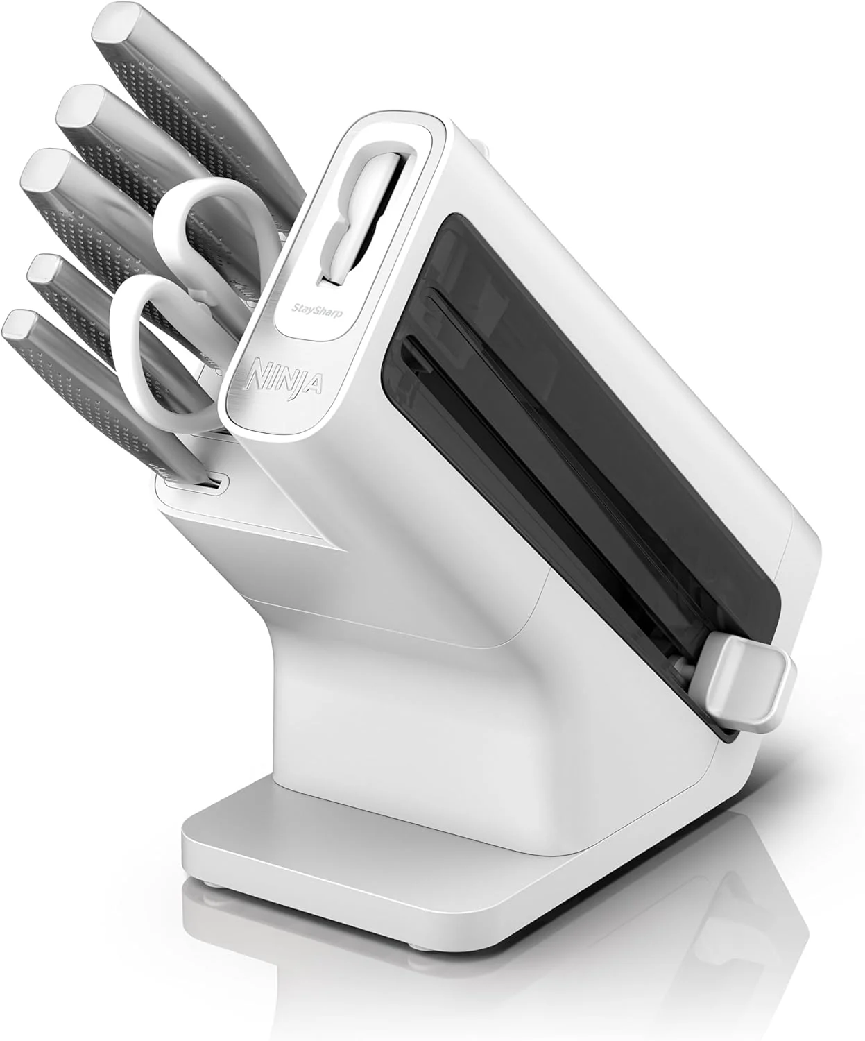 Ninja StaySharp Stainless 6-Piece Knife Set & Block - White | K62006EUWH