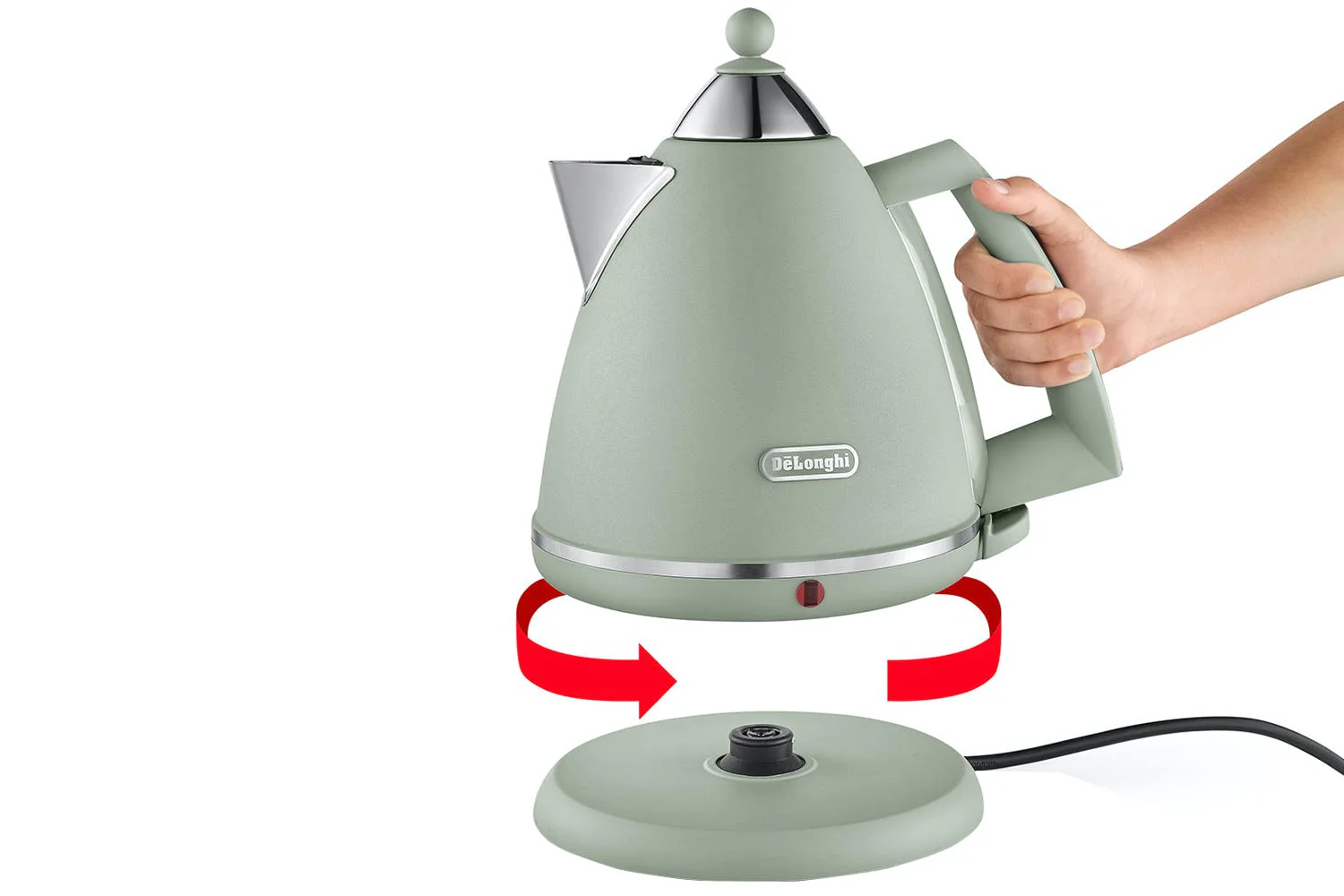 DELONGHI Argento Flora 1.7L Cordless Kettle - Green || KBX3016GR - Image 7