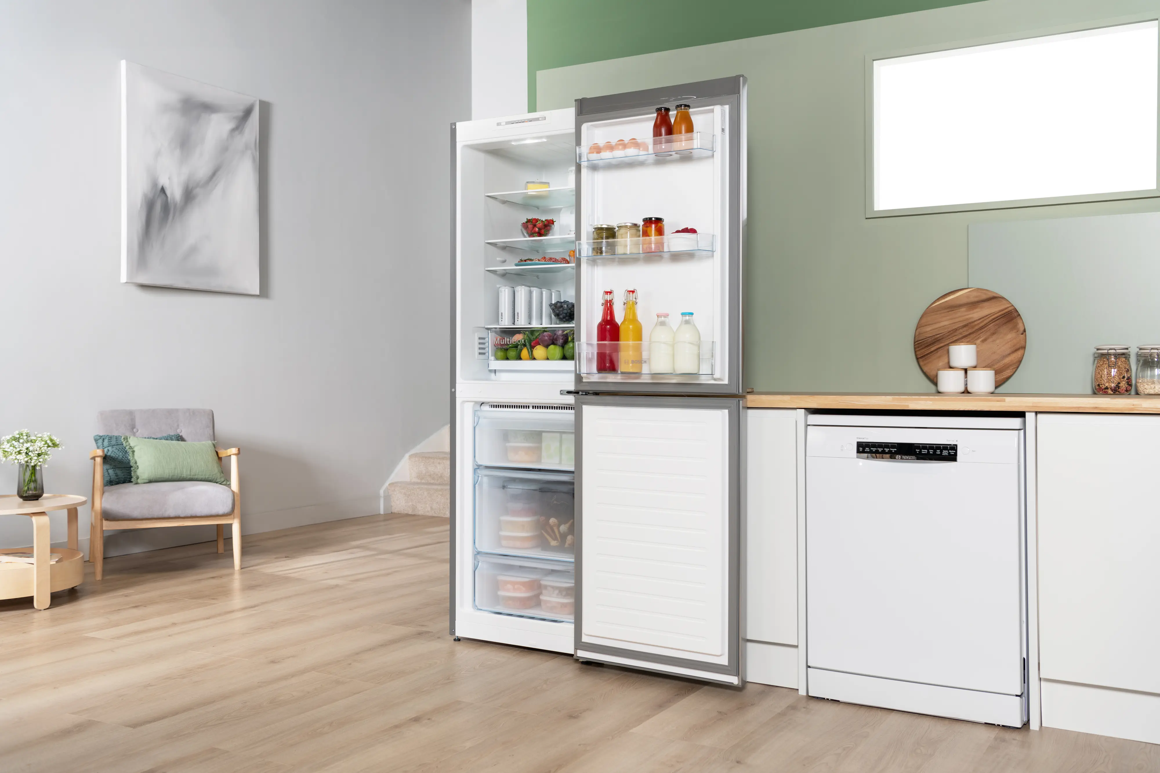 BOSCH Series 2 Freestanding Fridge Freezer - Stainless Steel | KGN34NLEAG - Image 11