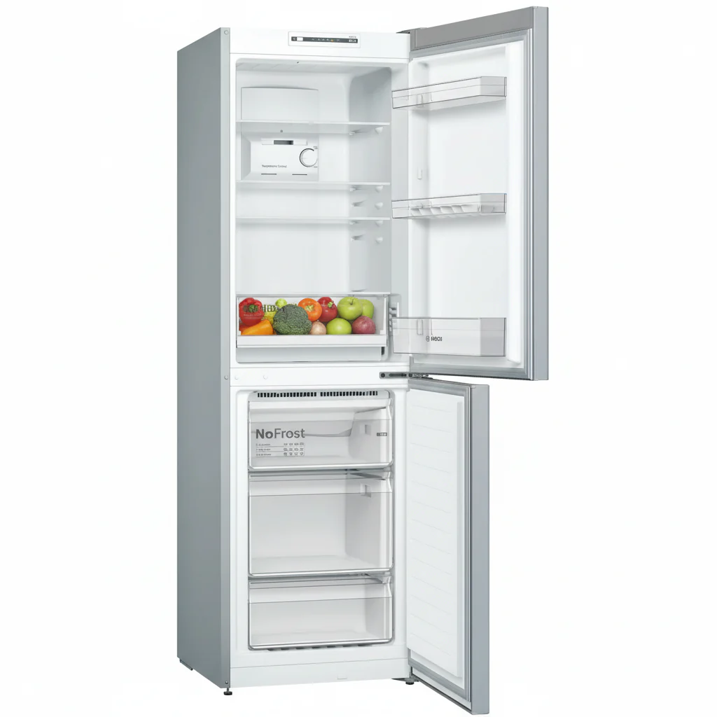 BOSCH Series 2 Freestanding Fridge Freezer - Stainless Steel | KGN34NLEAG - Image 2