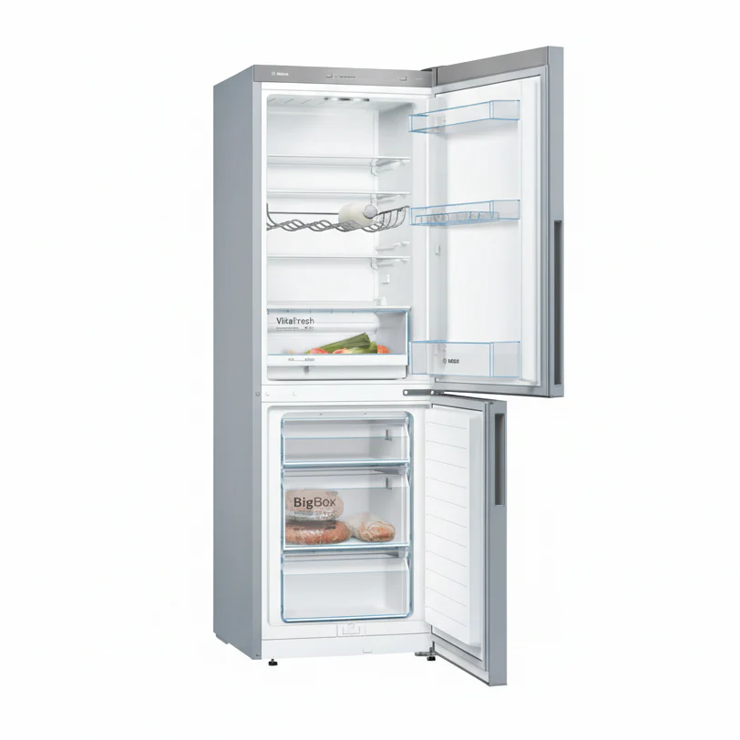 Bosch Series 4 Freestanding Fridge Freezer - Stainless steel | KGV33VLEAG - Image 2