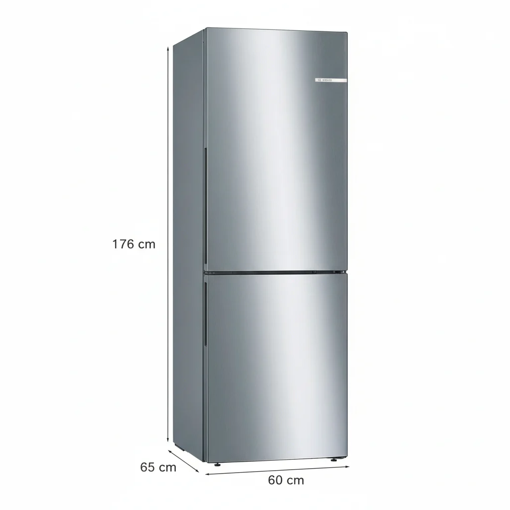Bosch Series 4 Freestanding Fridge Freezer - Stainless steel | KGV33VLEAG - Image 8