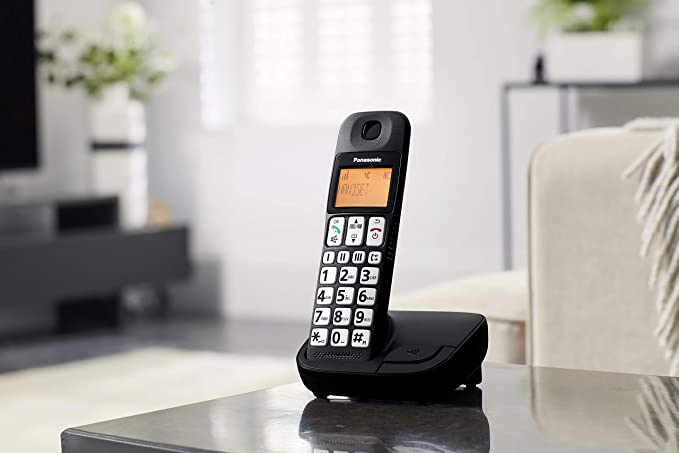 *OPEN BOX* Panasonic Big Button DECT Cordless Telephone (Twin Handset Pack) - Black | KX-TGE112 - Image 3
