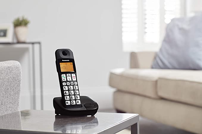 *OPEN BOX* Panasonic Big Button DECT Cordless Telephone (Twin Handset Pack) - Black | KX-TGE112 - Image 4