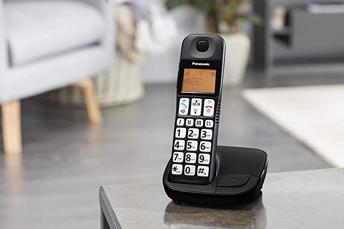 *OPEN BOX* Panasonic Big Button DECT Cordless Telephone (Twin Handset Pack) - Black | KX-TGE112 - Image 6