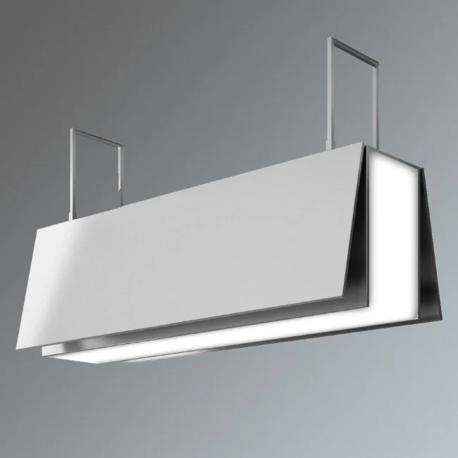 LUXAIR 100cm Premium Designer Island Cooker Hood with Motorised Wings in Stainless Steel || LA-100-ANGELO-ISL-SS