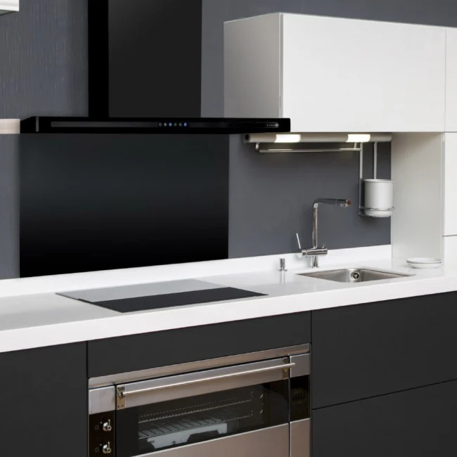 Luxair 110cm Linea Premium Range Slimline Cooker Hood - Black || LA-110-LINEA-BLK