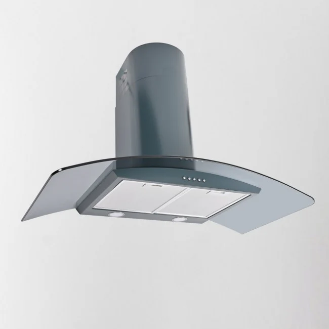 LUXAIR 110cm Premium Curved Glass Cooker Hood in Anthracite Grey || LA-110-CVD-ANTHRACITE - Image 2