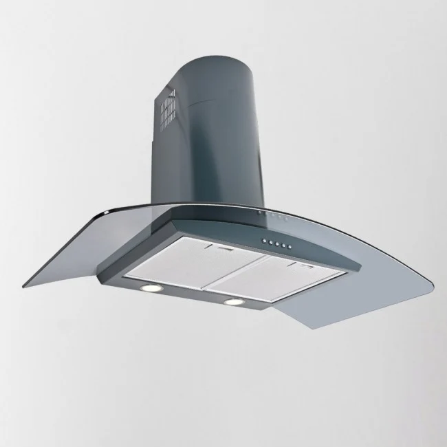 LUXAIR 110cm Premium Curved Glass Cooker Hood in Anthracite Grey || LA-110-CVD-ANTHRACITE - Image 3