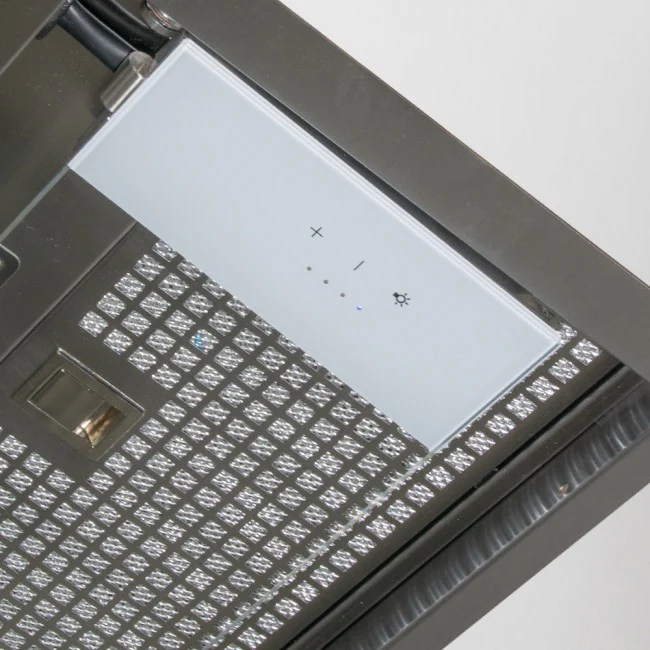LUXAIR 120cm Premium Flush Fitting Glass Visor Canopy Hood with Touch Controls || LA-120-CAN-TORNIA-SS - Image 3