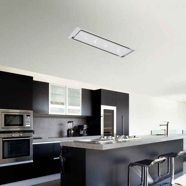 LUXAIR 120cm x 30cm Premium Ceiling Cooker Hood with 4 x LED Spotlights in Gloss White (new version) || LA-120-ANZI-CM-WHT - Image 9